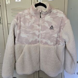 Reebok White Sherpa Jacket